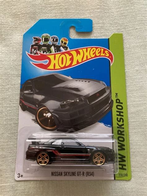 HOT WHEELS Black Nissan Skyline GT R BNR34 GTR R34 HW Workshop EUR 29 48 PicClick IT
