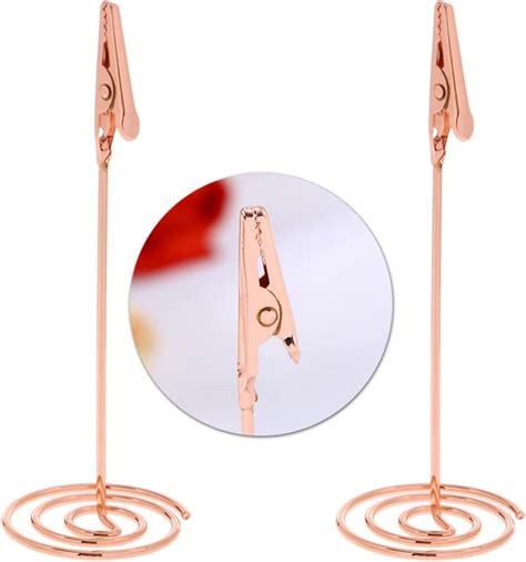 Metal Stand Menu Clips Stand Holder Wedding Table Numbers Acrylic Card