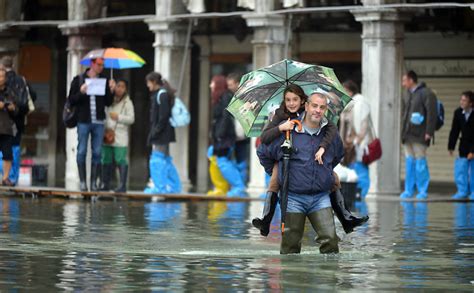 Fen Meno Acqua Alta Alaga Veneza Mundo Fotografia