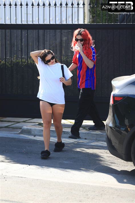 Addison Rae Sexy Seen Flaunting Her Hot Legs Alongside Omer Fedi At Pilates In Los Angeles Aznude