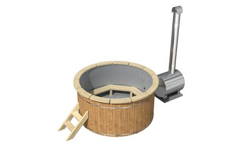 Thermoholz Hot Tub Cm Mit Xl Edelstahl Au Enofen Pvc Einsatz Randbretter Badebottich