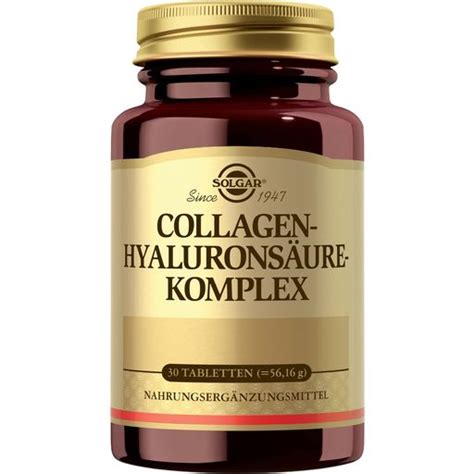 Collagen-Hyaluronic Acid Complex, 30 tablets - SOLGAR - VitalAbo Online ...