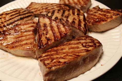 Lideys Grilled Tuna Steaks With Wasabi Mayo