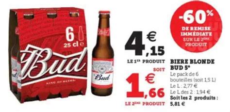Promo Bi Re Blonde Bud Chez Super U Icatalogue Fr