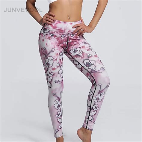 Flowers 3d Printed Leggings Women Pink Cute Funny Digital Floral