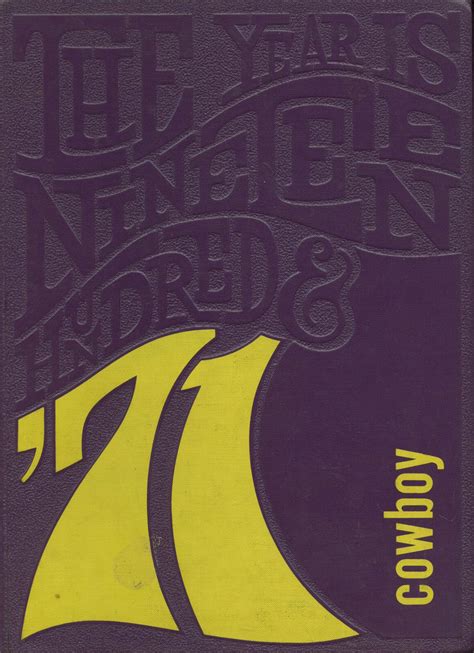 1971 Yearbook From Culbertson High School From Culbertson Montana For Sale