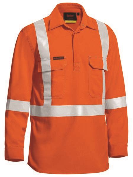 TenCate Tecasafe Plus Taped Hi Vis Closed Front Long Sleeve Shirt