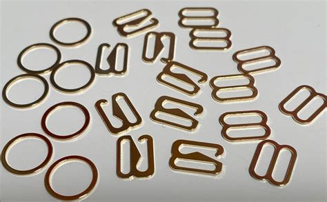 Mm Bra Lingerie Adjustable Metal Sliders Rings Hooks Gold Bra Lingerie Making Hardware