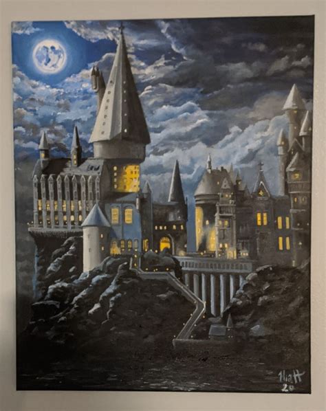 Hogwarts Castle oil painting | Hogwarts castle tattoo, Hogwarts ...