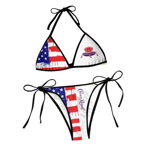 Crown Royal American Flag Triangle Beach Bikini Wakinar