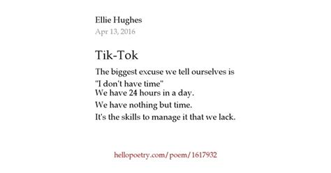 Tik Tok By Ellie Geneve Hello Poetry