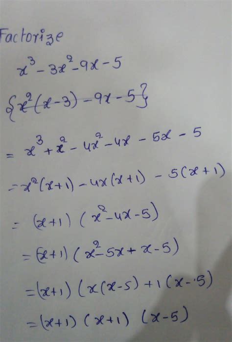 Factorize X³ 3x² 9x 5