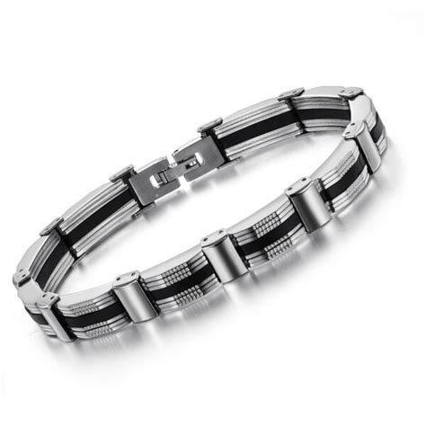 Classic Stainless Steel Bracelet For Men Wholesale SOQ