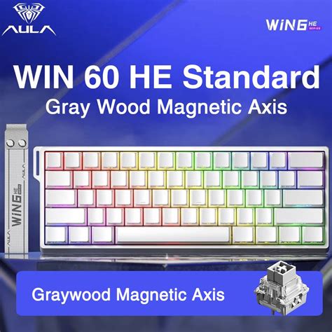Aula Win He Magnetic Keyboard Rt Gaming Wired Rgb Hot Swap Khz Low Latency Mechanical