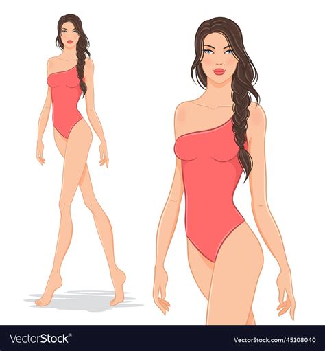 Bikini Woman Royalty Free Vector Image Vectorstock