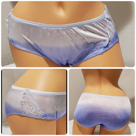 VTG Style Shadowline LACE Bikini Panty Shiny Nylon 5 Gem