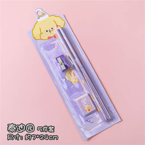 Pensil Set In Motif Kartun Lucu Paket Alat Tulis Stationery Set