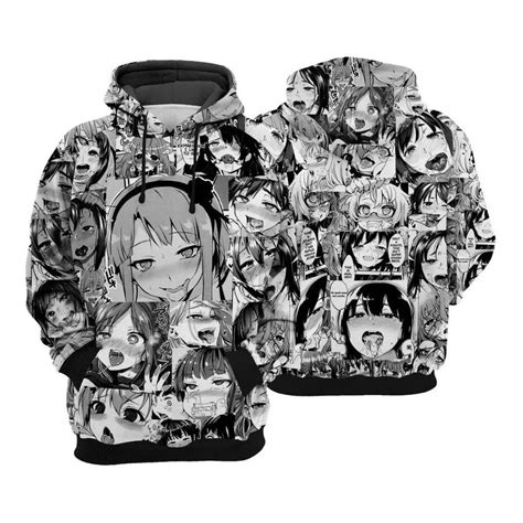 Blusa Camisa De Suor Hentai Ahegao Anime Ecchi Manga Jaqueta 3d Cheia Shopee Brasil