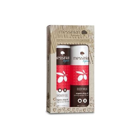 Messinian Spa Shower Gel 300ml & Body Milk Pomegranate-Honey 250ml ...