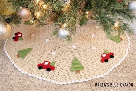 Crochet Red Truck Tree Skirt Free Pattern Maria S Blue Crayon