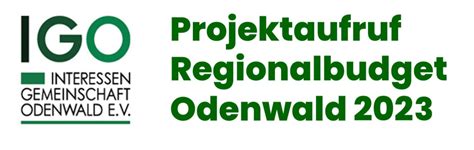 Regionalbudget 2022 Projektaufruf Interessengemeinschaft Odenwald