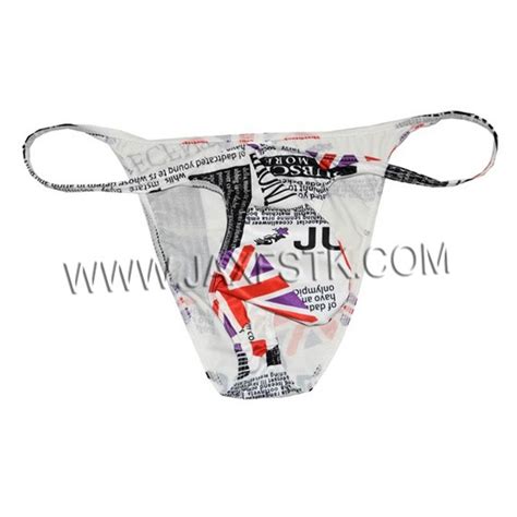 Men String Rib Bikini Briefs Underwear Enlarge Pouch String Cheeky Trunks Thong