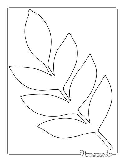 Printable Tropical Leaf Template