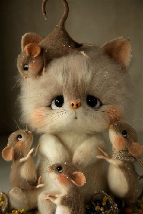 Fetreno. Игрушки из шерсти ручной работы. Felt Animals, Animals And ...