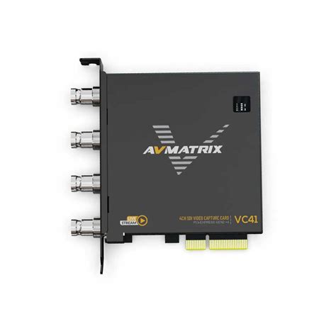 AVMatrix VC41 4 Channel 3G-SDI 1080p60 PCI-E Capture Card