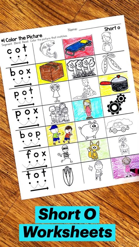 Short O Worksheets Phonics Kindergarten Worksheets Sight Words