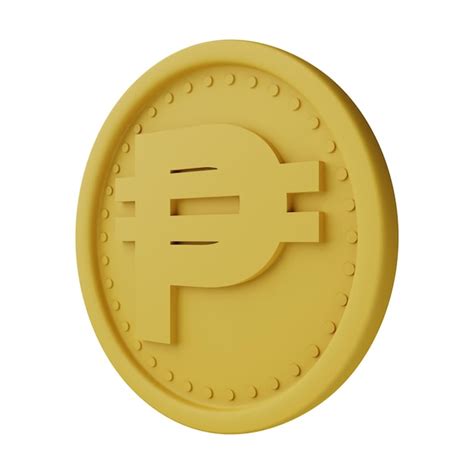 Premium Photo Gold Coin Peso 3d Illustration Isolated In White Background