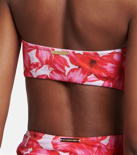 Carlotta Printed Bandeau Bikini Top In Multicoloured Alexandra Miro Mytheresa