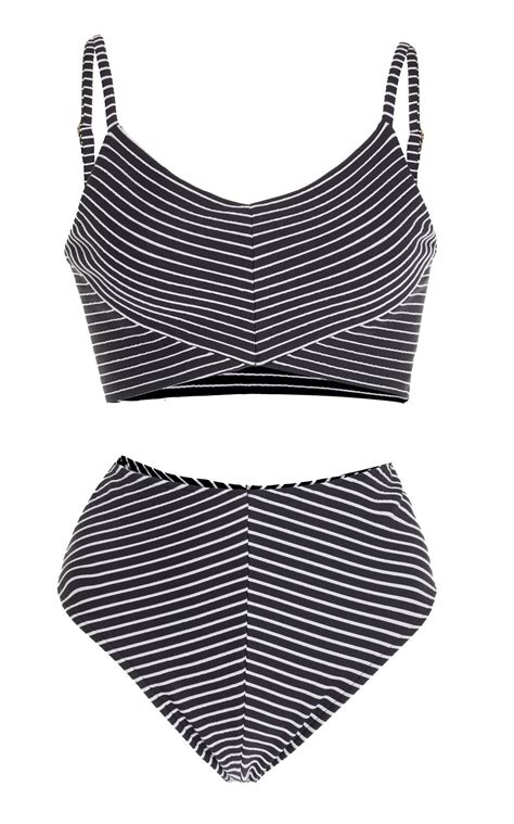 Moré Noir Chloé Bikini Set Xs Stripe Editorialist