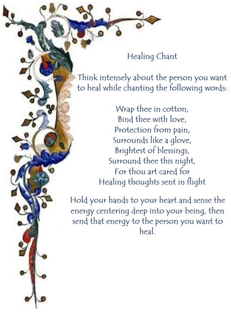 Healing Chant | Chants, Wiccan spell book, Love spell chant