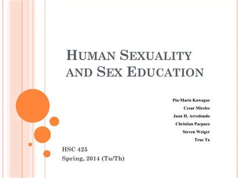 PPT Human Sexuality And Sex Education PowerPoint Presentation Free