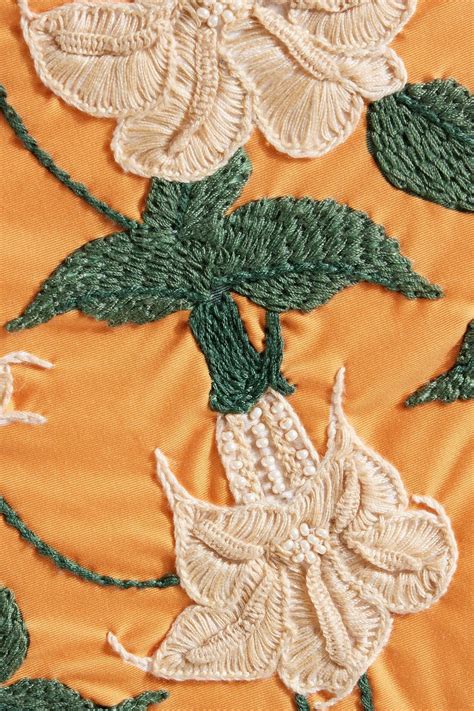 AGUA BY AGUA BENDITA Jengibre Sabanero Dorado Embroidered High Rise Bikini Briefs THE OUTNET