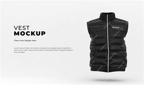 Premium PSD | Puffy vest design mockup