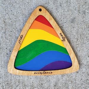 Digital Svg File Glowforge Ready Laser Cut Lgbtq Gay Pride Unity Triangle Rainbow Flag Etsy