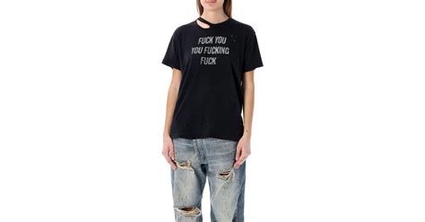 R Fuck You T Shirt In Black Lyst