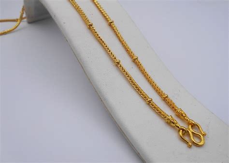 Thai Necklace 22k 24k Thai Baht Yellow Gold GP 24 Inch Jewelry Gift