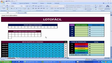 Planilha Lotof Cil Pr Mio Multiplicado Dezenas Em Jogos De