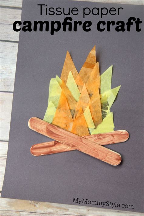 Tissue Paper Campfire Craft My Mommy Style