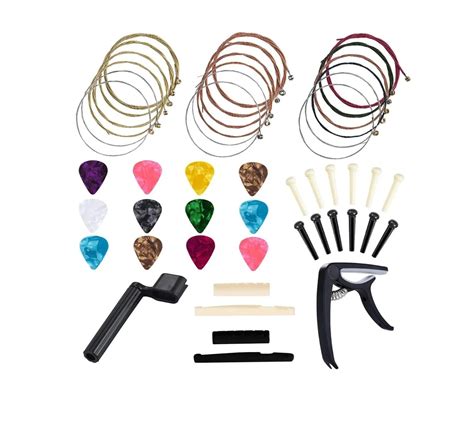 Kit De Accesorios Para Guitarra Acustica Cuerdas 48 Unidades