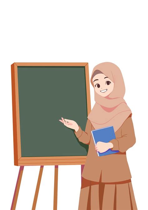 Animasi Guru Mengajar Prasekolah Taman Kanak Kanak Kartun Taman