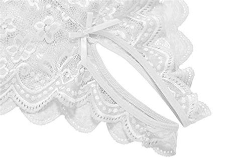 Women One Piece Lingerie Sexy Teddy V Neck Bodysuit Lace Nightie Tama O X Large Color White