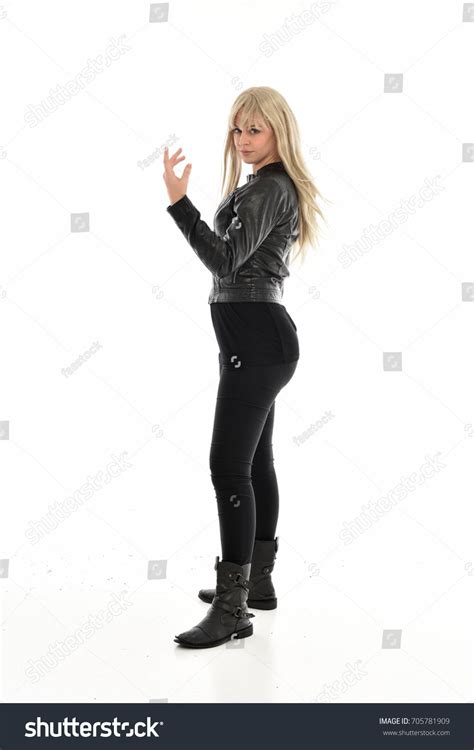 Full Length Portrait Blonde Girl Wearing Stock Photo 705781909 Shutterstock