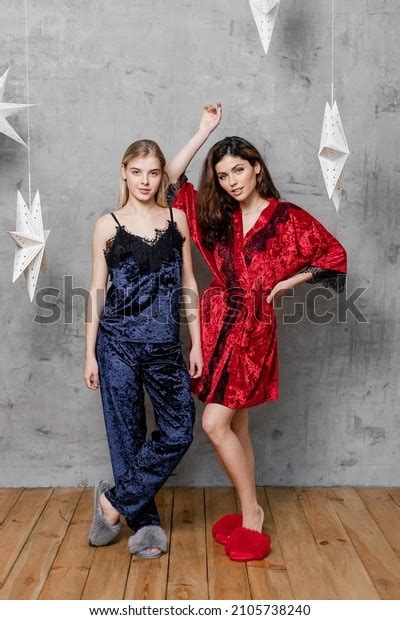 Beautiful Sexy Blonde Brunette Womans Wearing Stock Photo Shutterstock