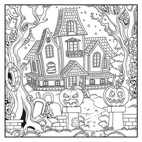 Scary Halloween Coloring Pages Free Printable