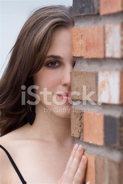 Shy Brunette Stock Photo Royalty Free FreeImages