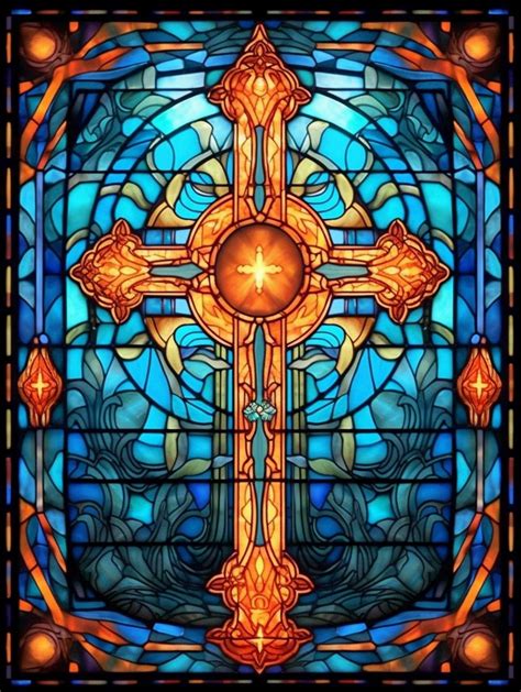 Pin By ️ ️ ️ ️🙂🙂🙂 Jola8412 On Cross 3 ️ Stain Glass Cross Catholic